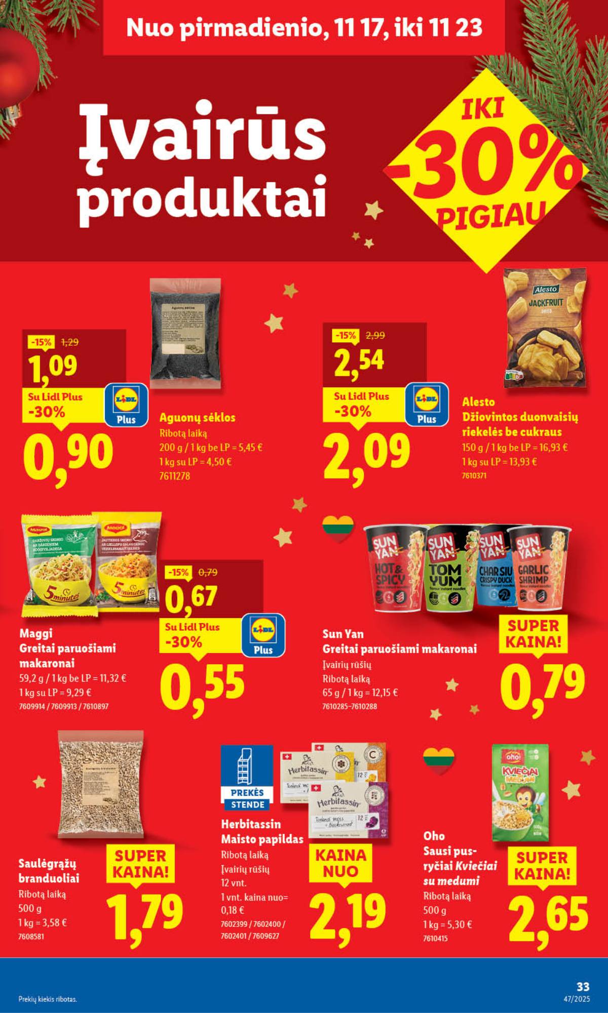 Lidl - LIDL SAVAITĖS Maisto prekių akcijų leidinys 33 puslapis