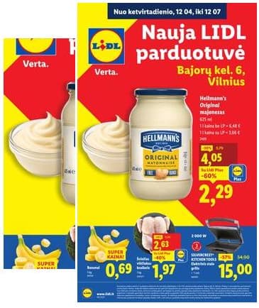 Lidl - Bajorų kel. 6, Vilniuje 2025-12-01 – 2025-12-07