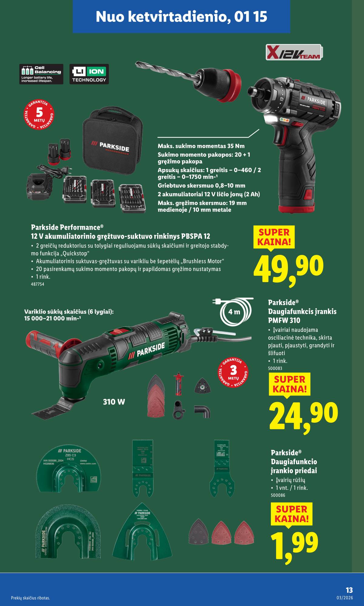 Lidl - LIDL Ne maisto prekių akcijų leidinys 13 puslapis