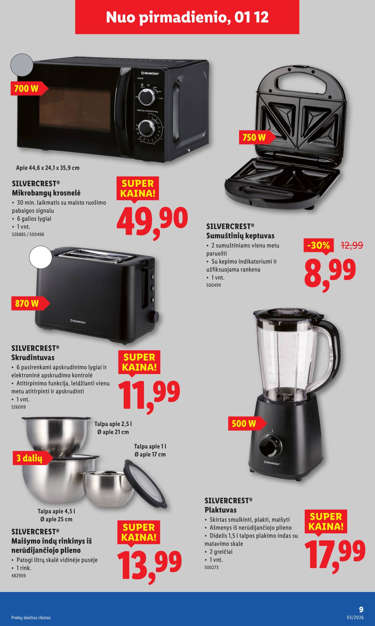 Lidl - LIDL Ne maisto prekių akcijų leidinys 9 puslapis