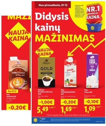 Lidl - Didysis kainų mažinimas 2026-01-05 – 2026-02-22