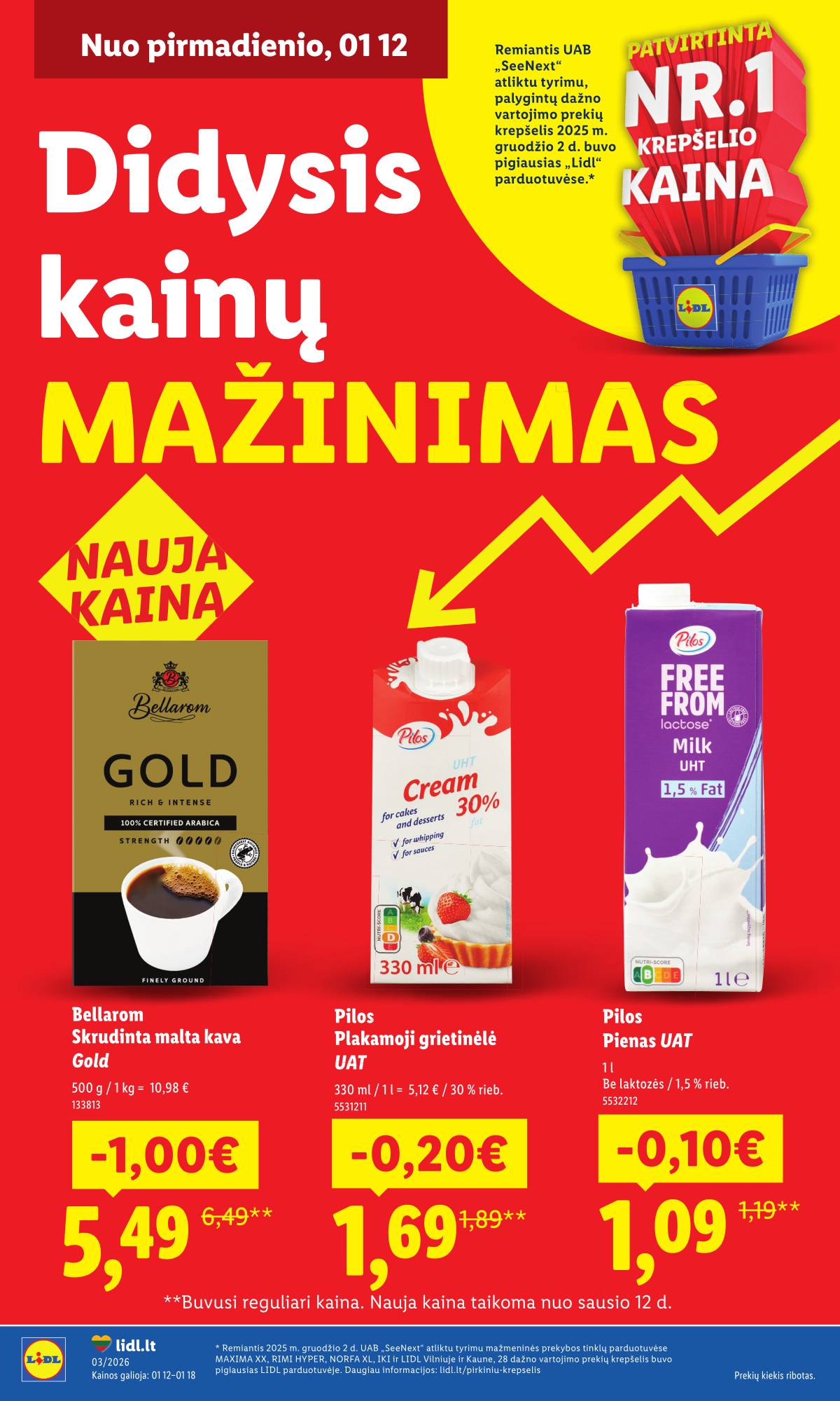 Lidl - Didysis kainų mažinimas 1 puslapis