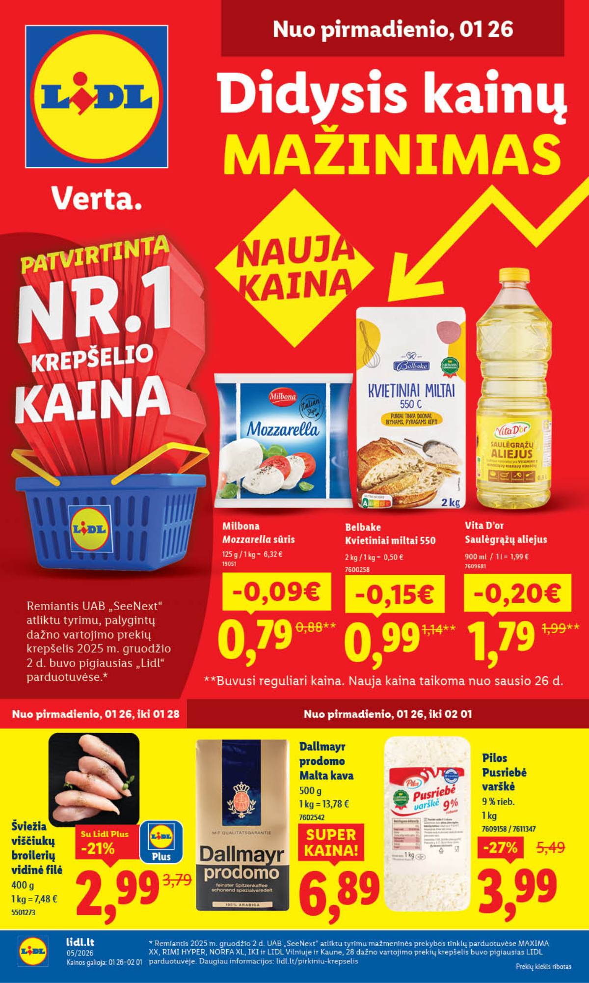 Lidl - LIDL SAVAITĖS Maisto prekių akcijų leidinys 1 puslapis