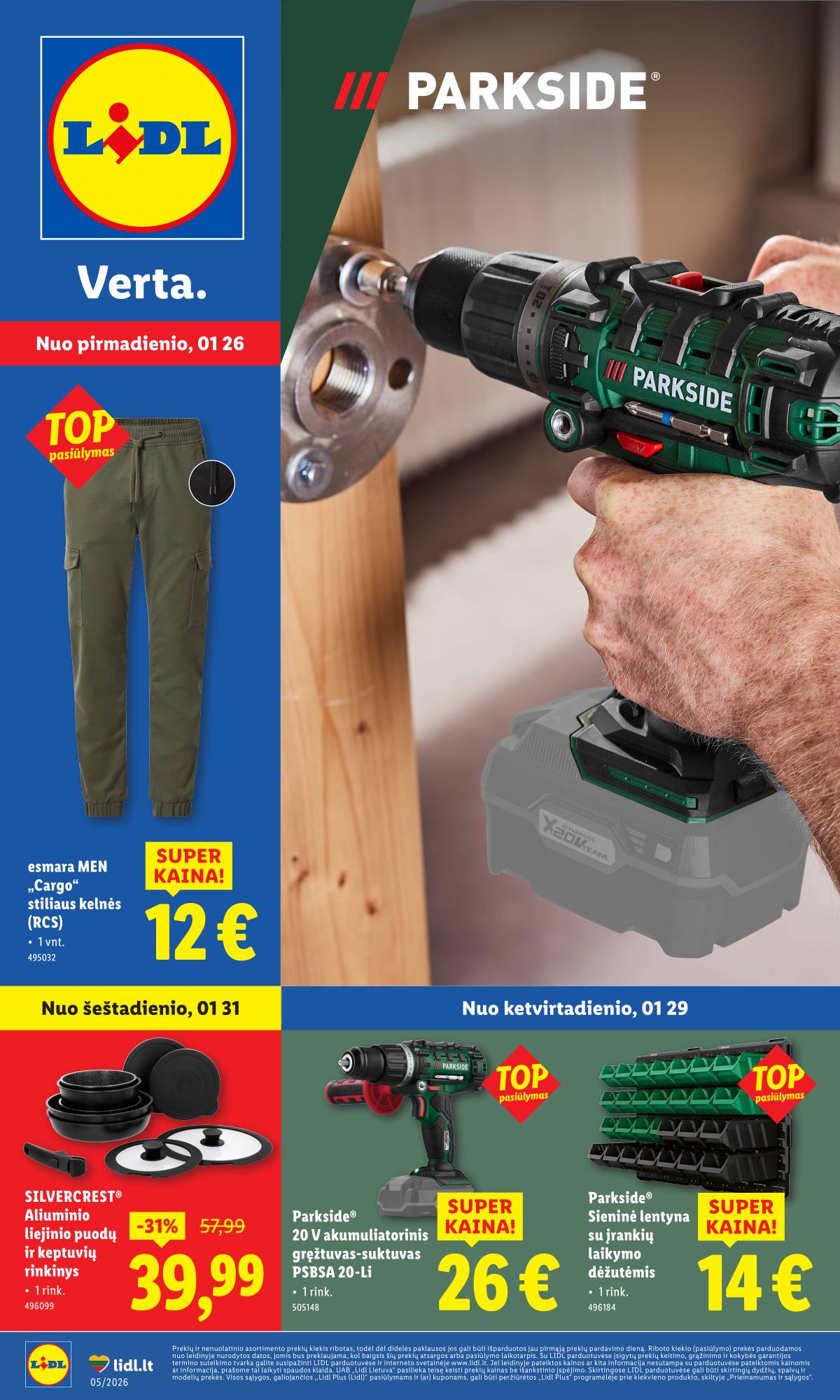 Lidl - LIDL Ne maisto prekių akcijų leidinys 1 puslapis