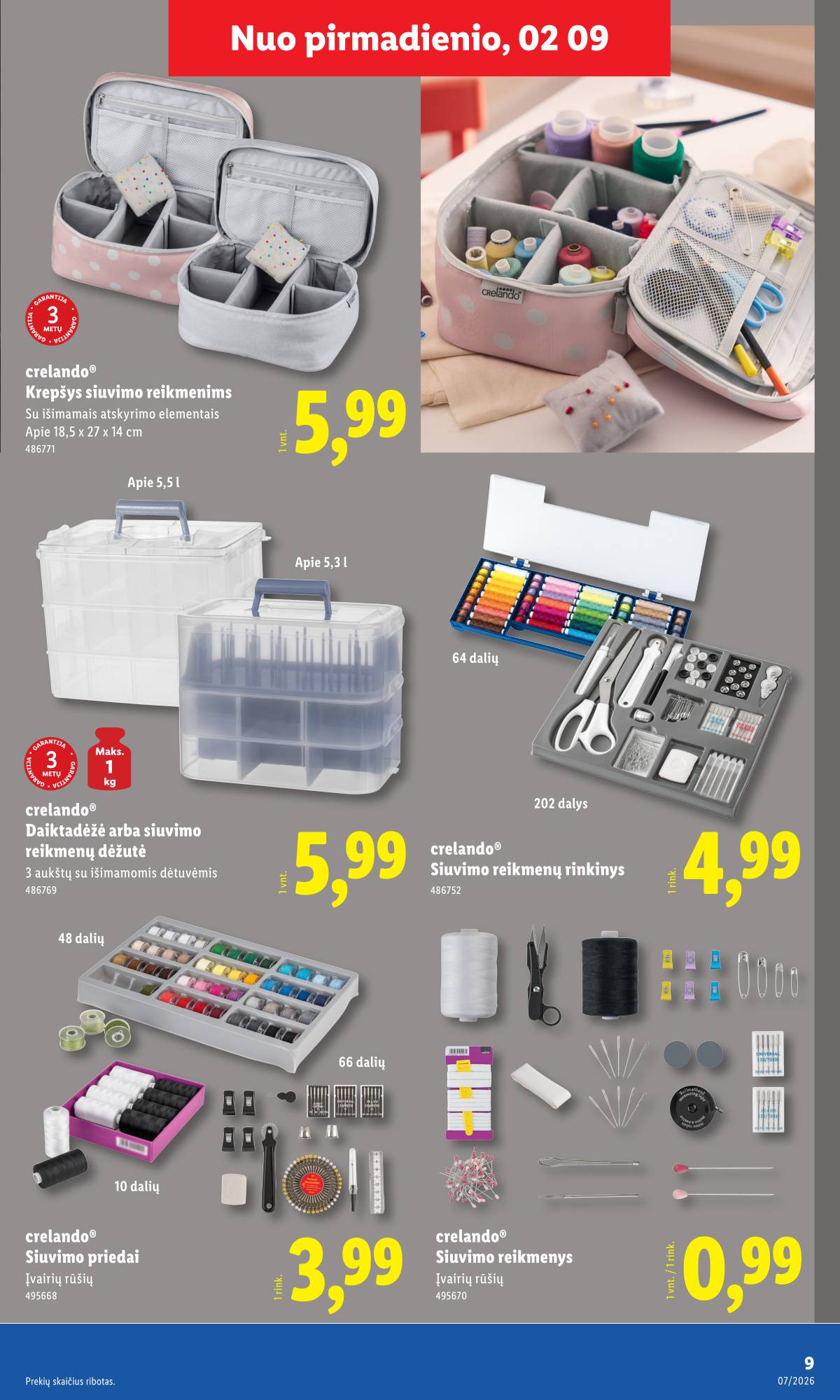 Lidl - LIDL Ne maisto prekių akcijų leidinys 9 puslapis