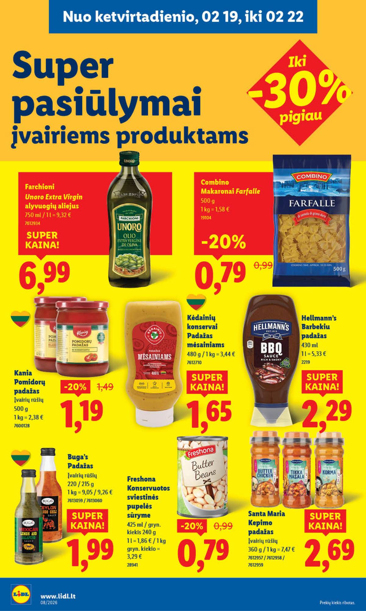Lidl - LIDL SAVAITĖS Maisto prekių akcijų leidinys 30 puslapis