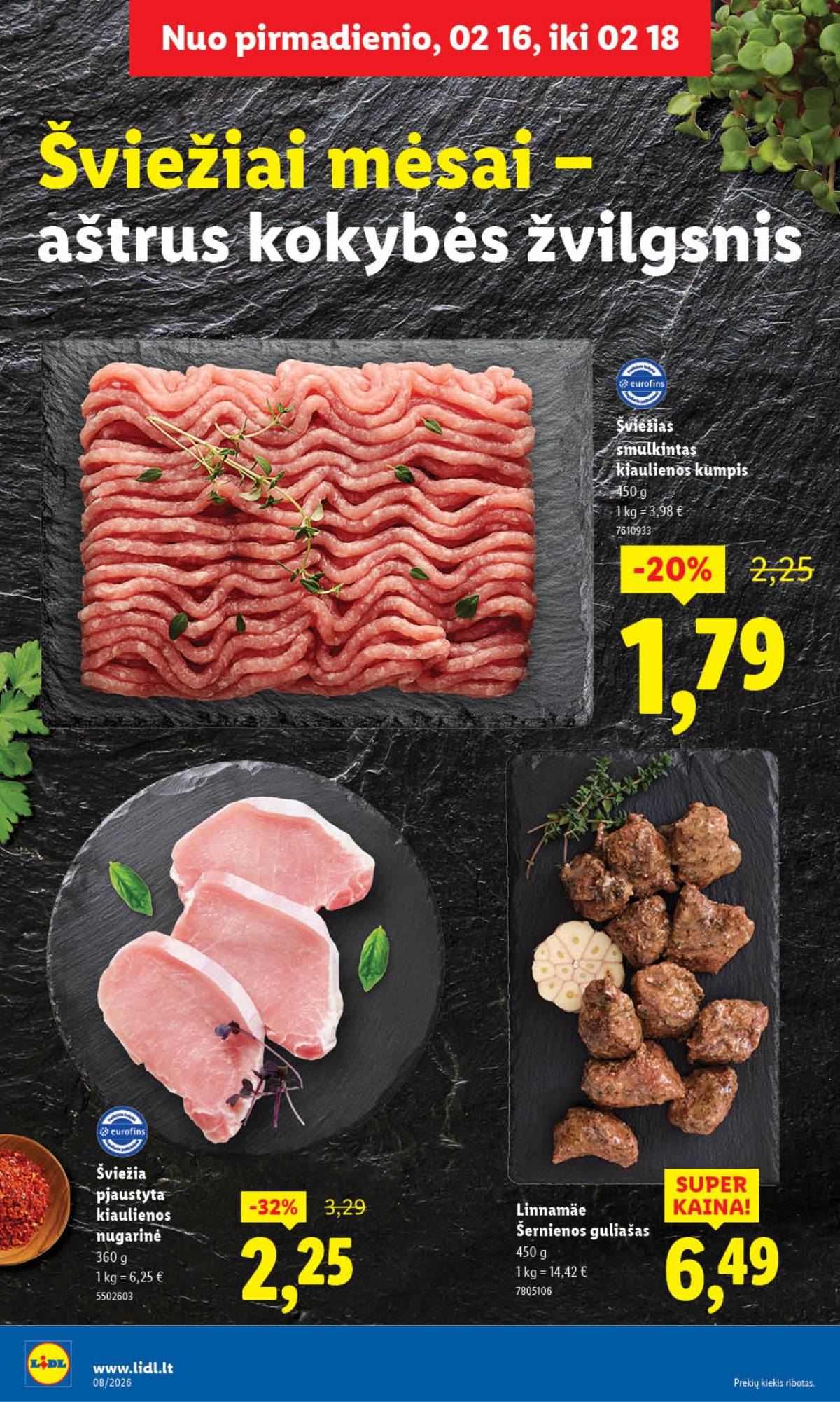 Lidl - LIDL SAVAITĖS Maisto prekių akcijų leidinys 8 puslapis