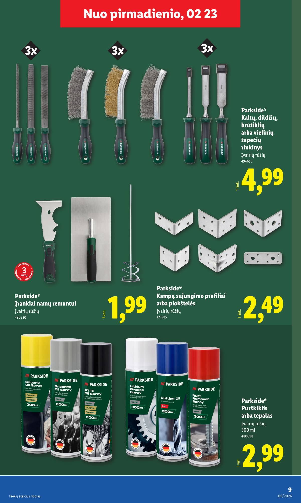 Lidl - LIDL Ne maisto prekių akcijų leidinys 9 puslapis