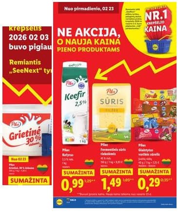 Lidl - Toliau mažiname kainas 2026-01-05 – 2026-03-09