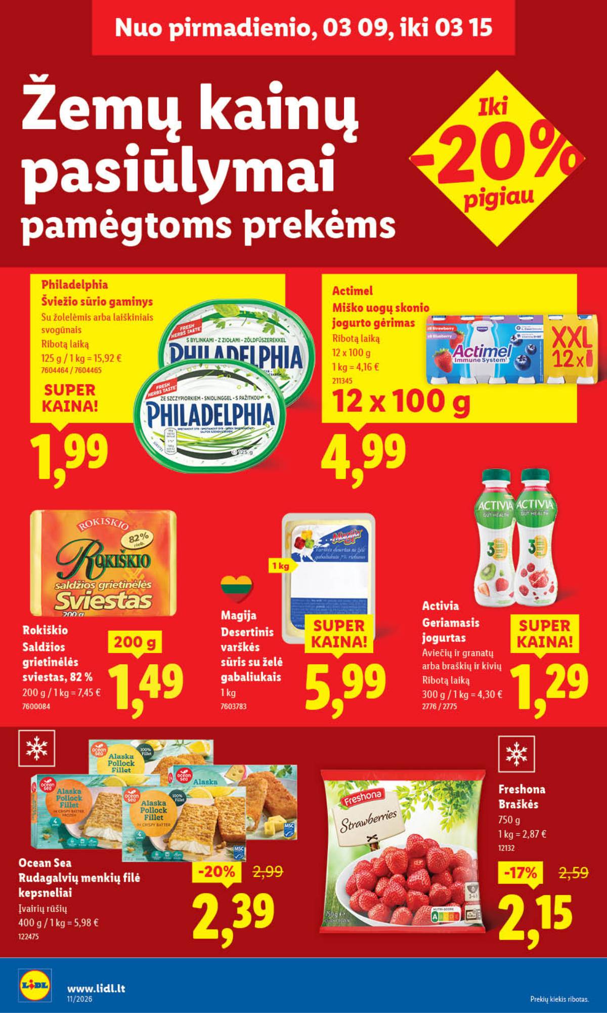 Lidl - LIDL SAVAITĖS Maisto prekių akcijų leidinys 20 puslapis