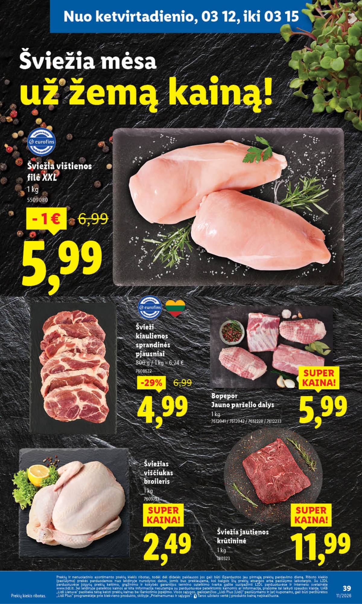 Lidl - LIDL SAVAITĖS Maisto prekių akcijų leidinys 39 puslapis