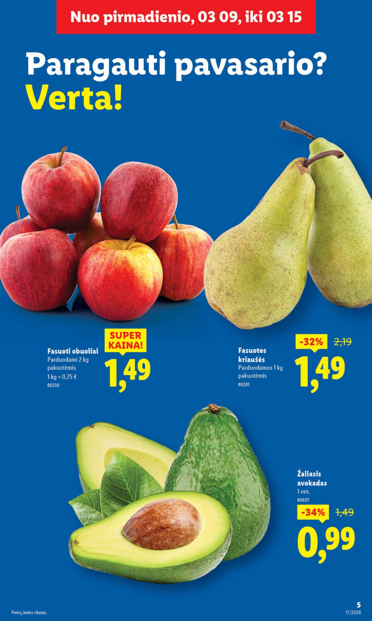 Lidl - LIDL SAVAITĖS Maisto prekių akcijų leidinys 5 puslapis