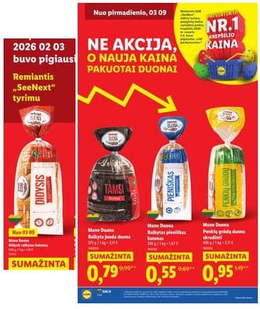 Lidl - Toliau mažiname kainas 2026-01-05 – 2026-03-16