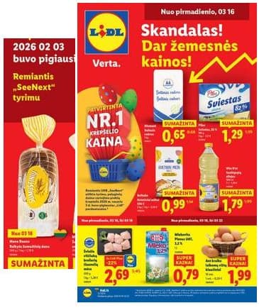 Lidl - LIDL SAVAITĖS Maisto prekių akcijų leidinys 2026-03-16 – 2026-03-22