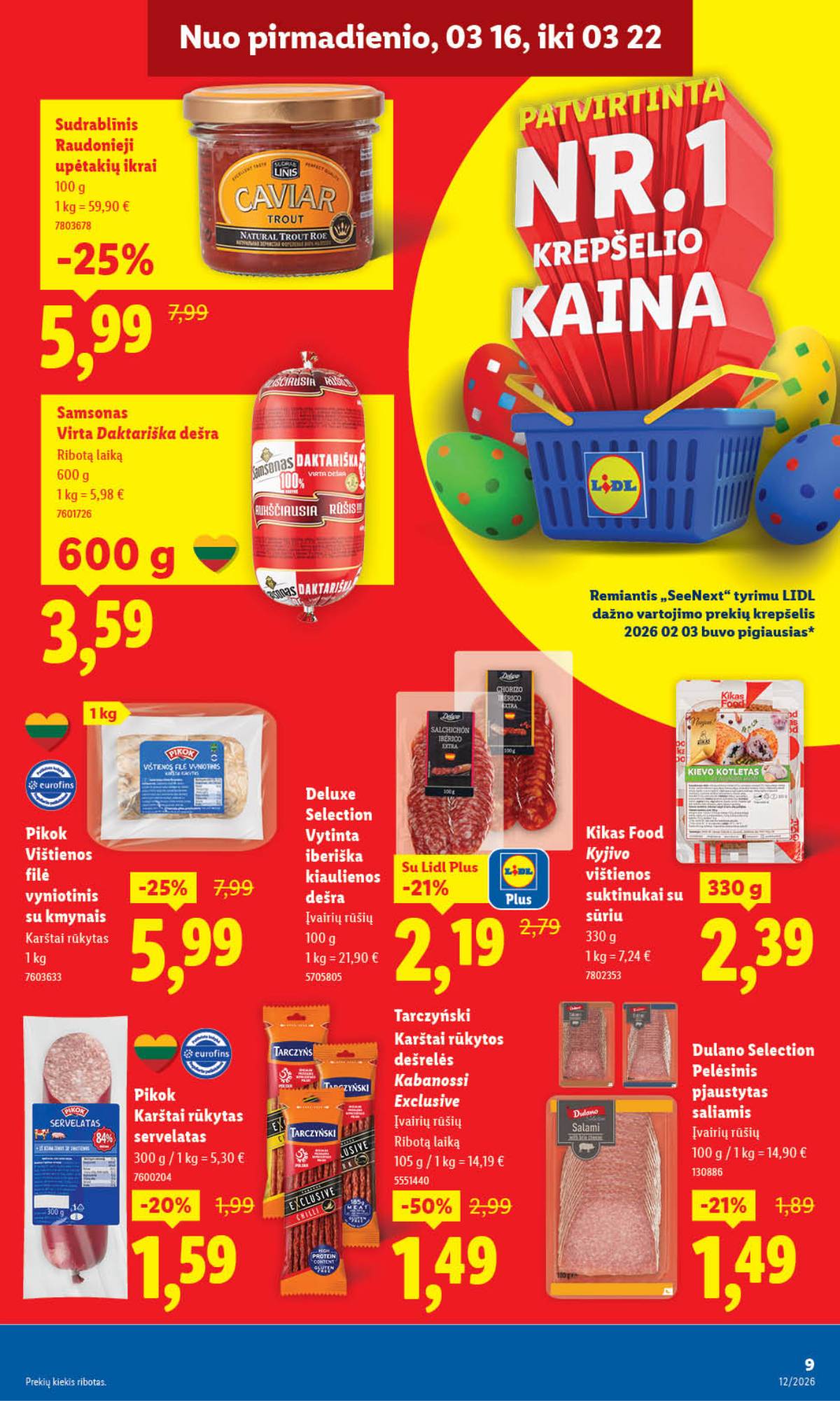 Lidl - LIDL SAVAITĖS Maisto prekių akcijų leidinys 9 puslapis