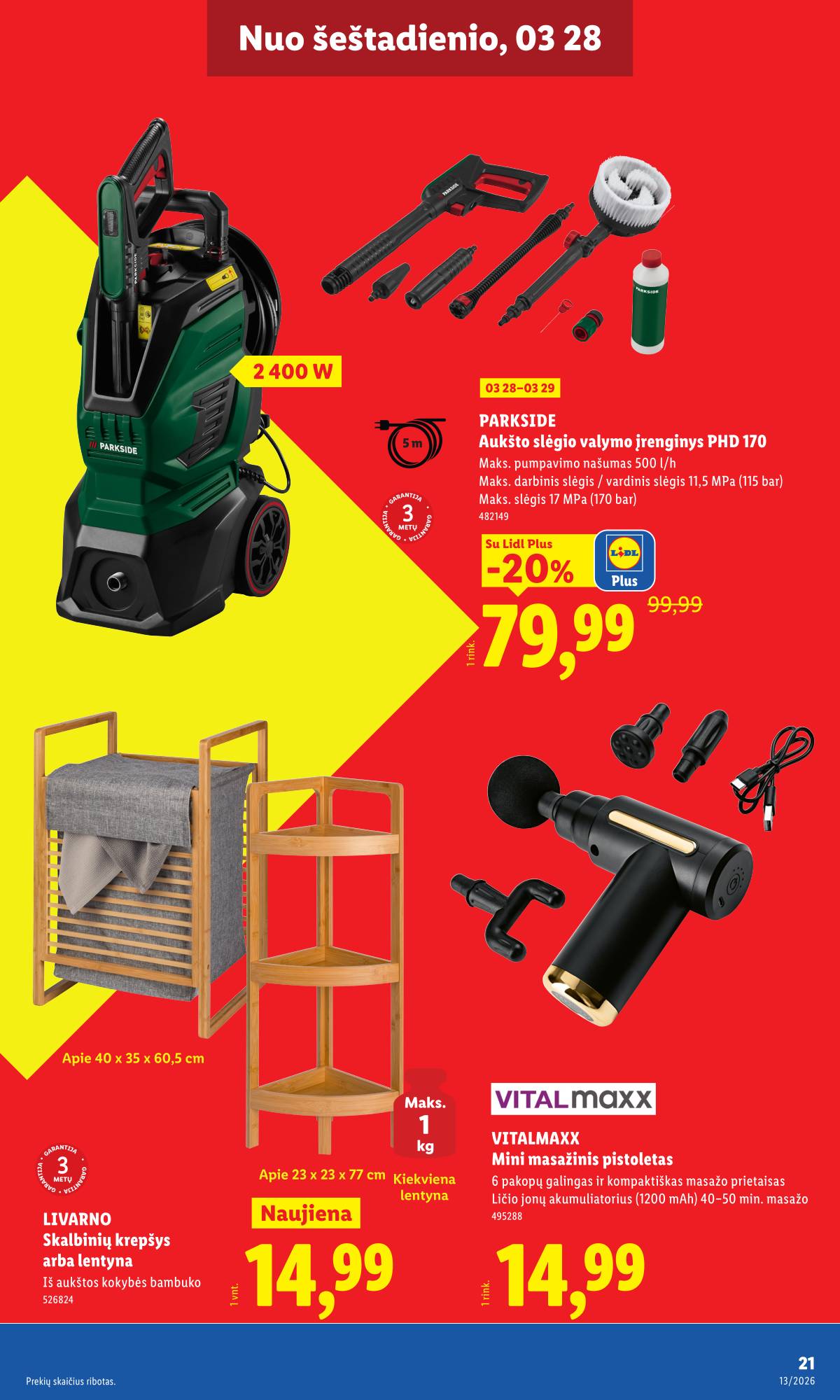 Lidl - LIDL Ne maisto prekių akcijų leidinys 21 puslapis