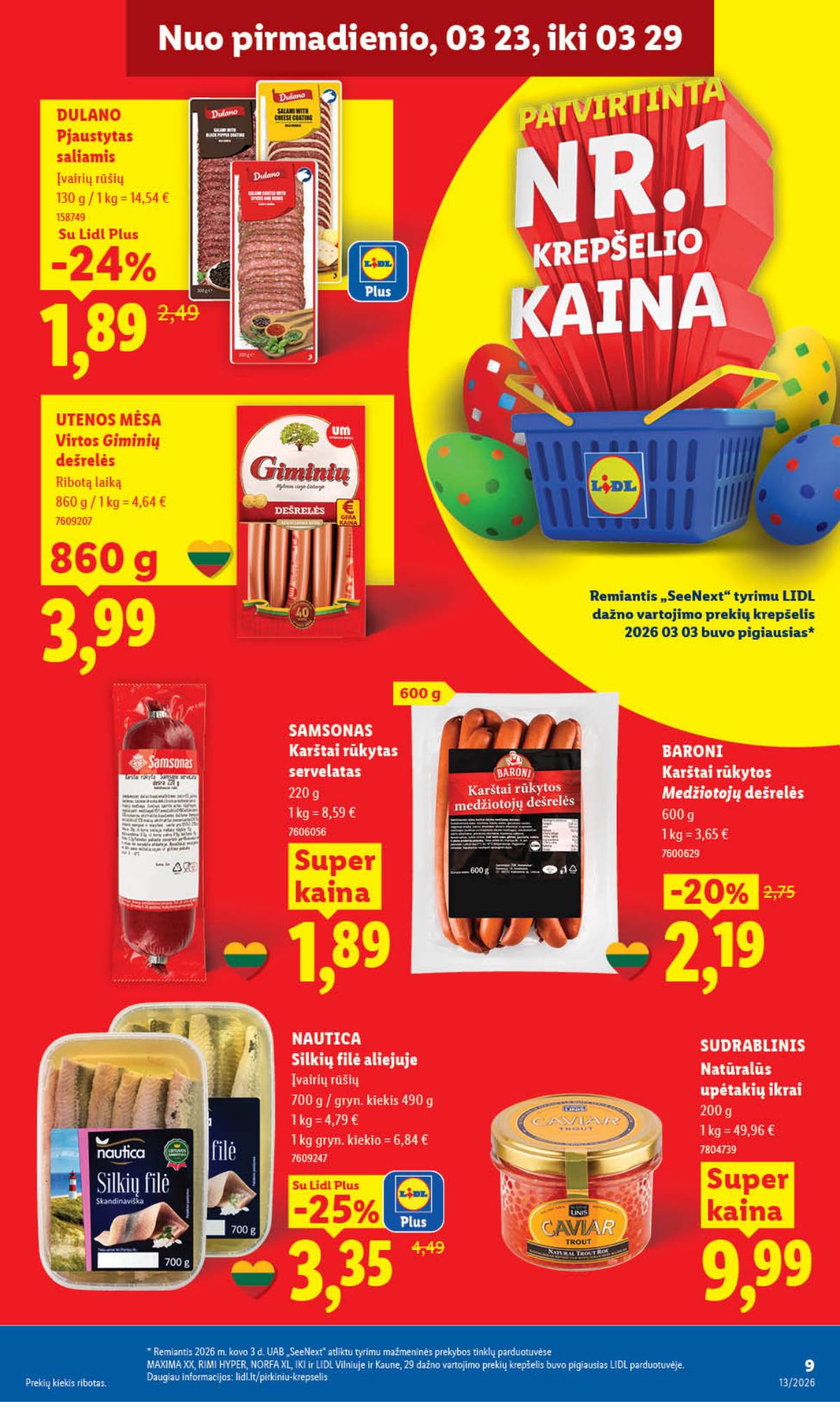Lidl - LIDL SAVAITĖS Maisto prekių akcijų leidinys 9 puslapis