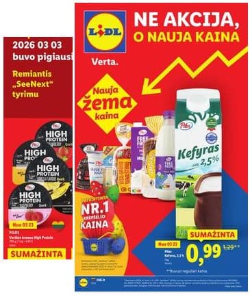 Lidl - Toliau mažiname kainas 2026-01-05 – 2026-03-30