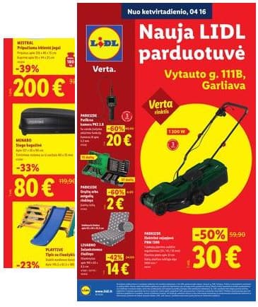Lidl - Nauja parduotuvė Garliavoje 2026-04-13 – 2026-04-19