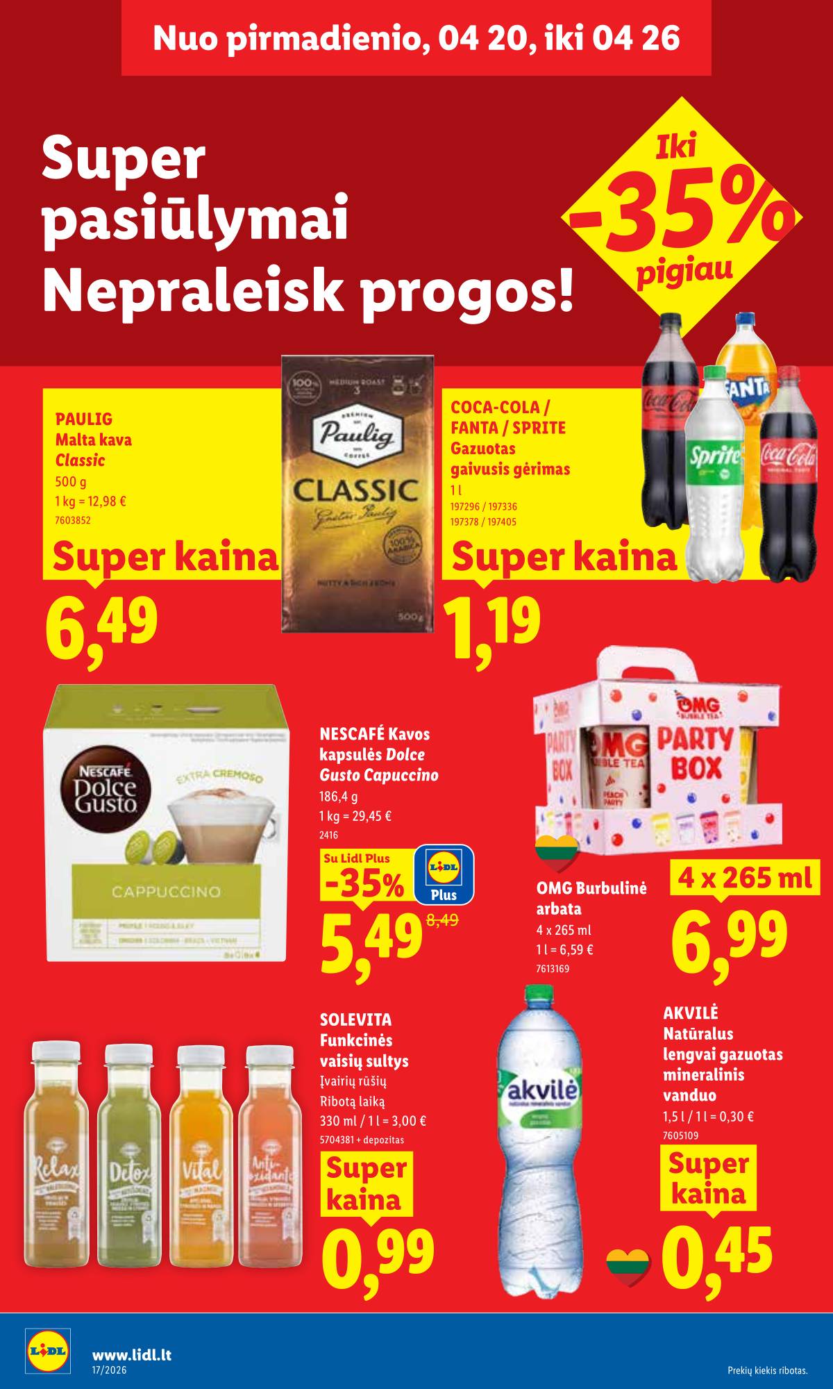 Lidl - LIDL SAVAITĖS Maisto prekių akcijų leidinys 16 puslapis
