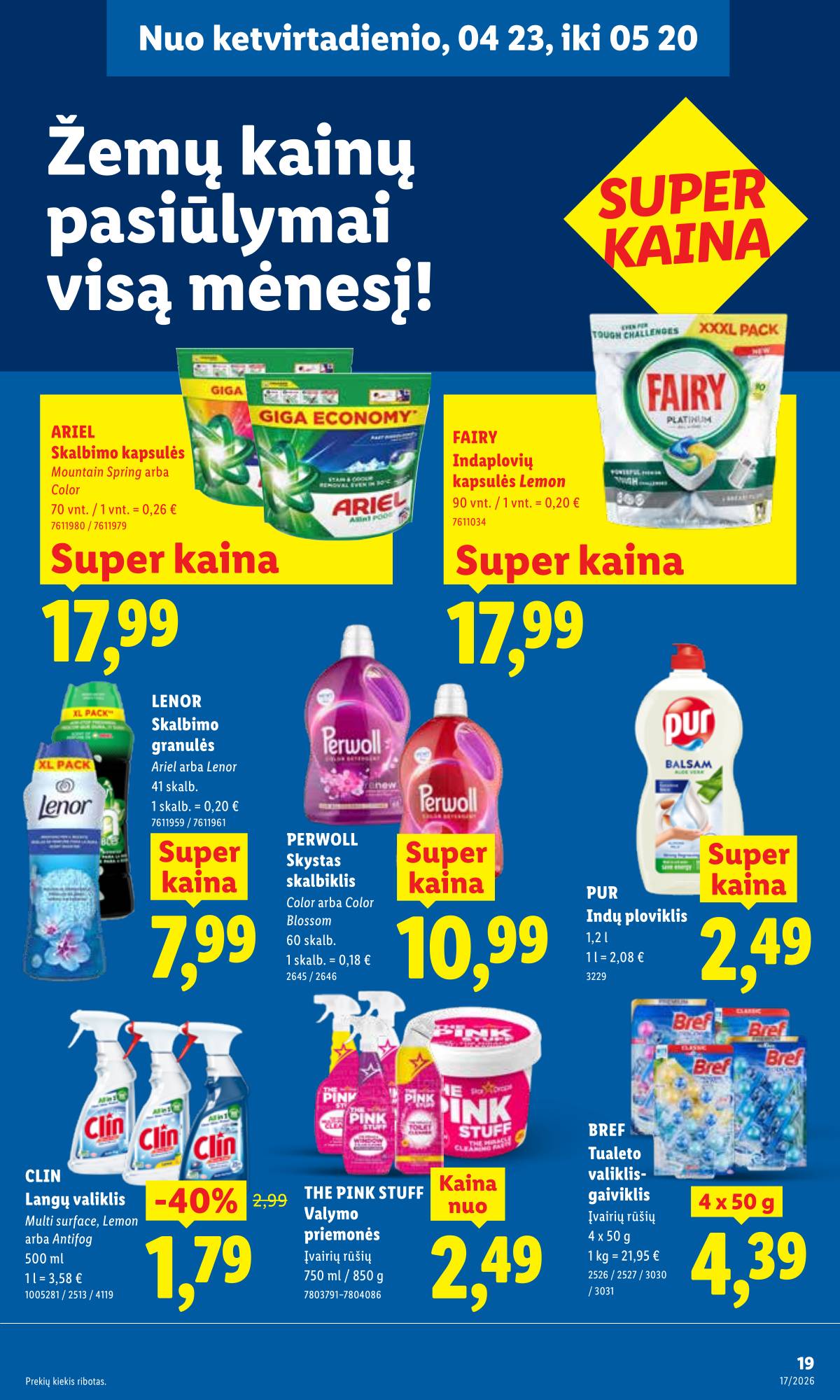 Lidl - LIDL SAVAITĖS Maisto prekių akcijų leidinys 19 puslapis