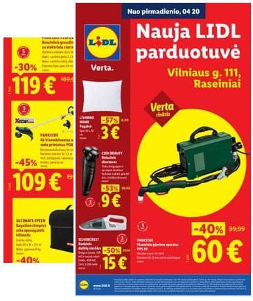 Lidl - Nauja parduotuvė Raseiniuose 2026-04-20 – 2026-04-26