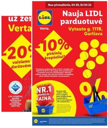 Lidl - Nauja parduotuvė Garliavoje 2026-04-20 – 2026-04-26