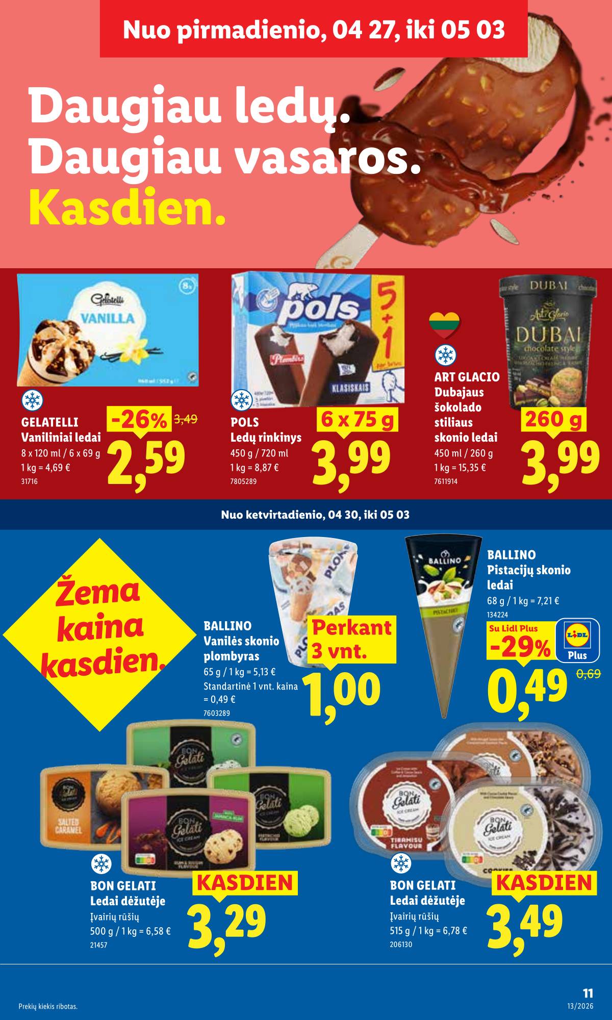 Lidl - LIDL SAVAITĖS Maisto prekių akcijų leidinys 11 puslapis