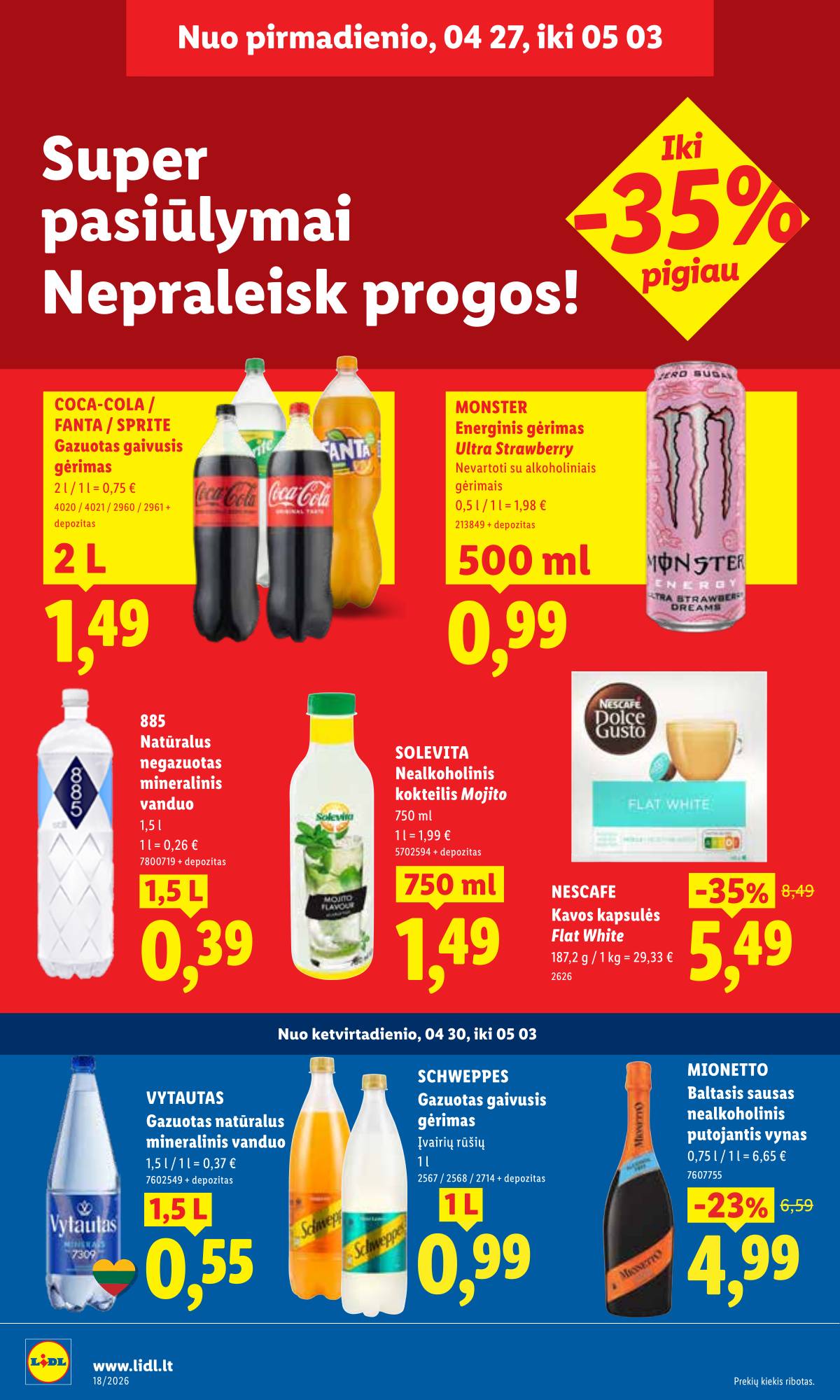 Lidl - LIDL SAVAITĖS Maisto prekių akcijų leidinys 18 puslapis