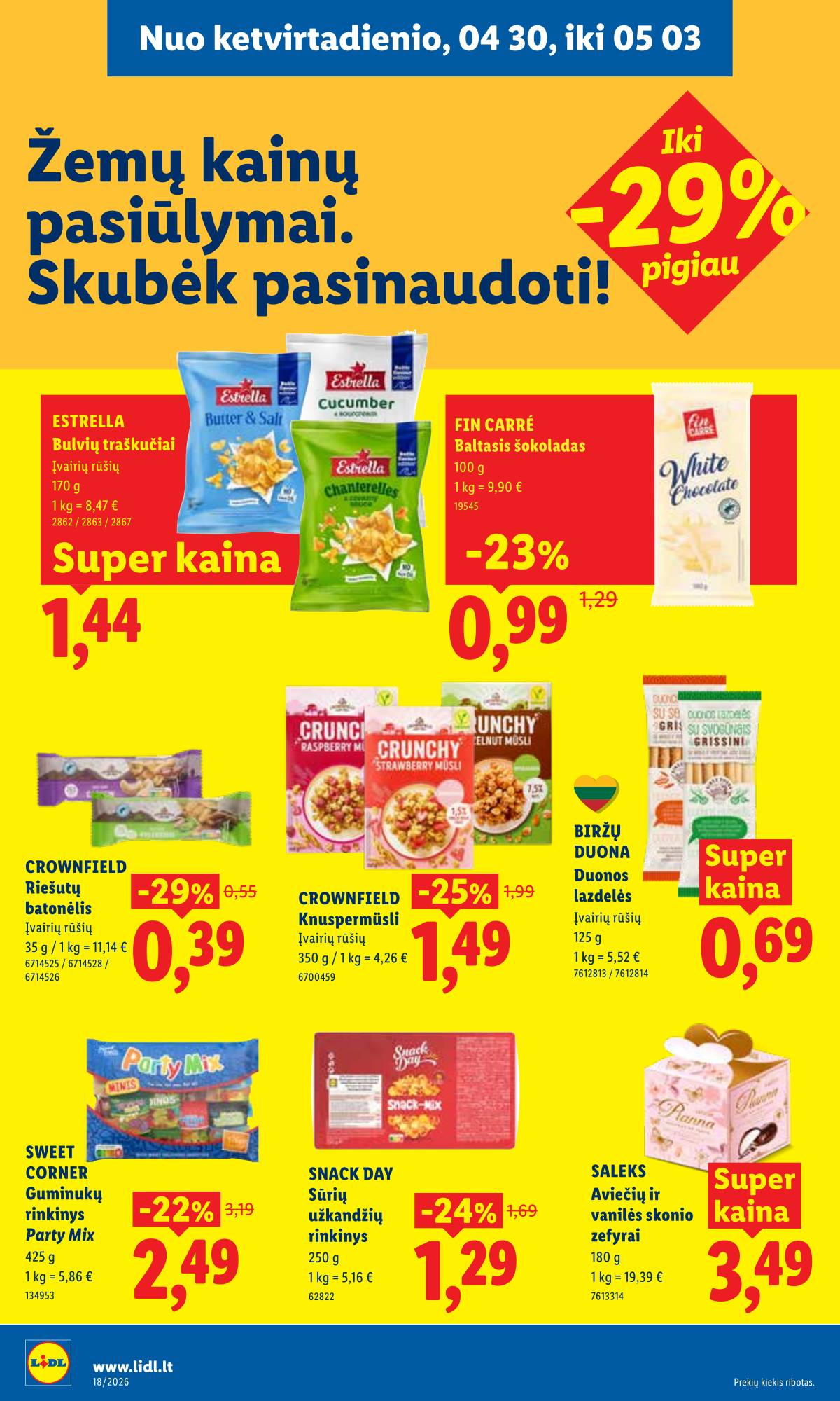 Lidl - LIDL SAVAITĖS Maisto prekių akcijų leidinys 30 puslapis