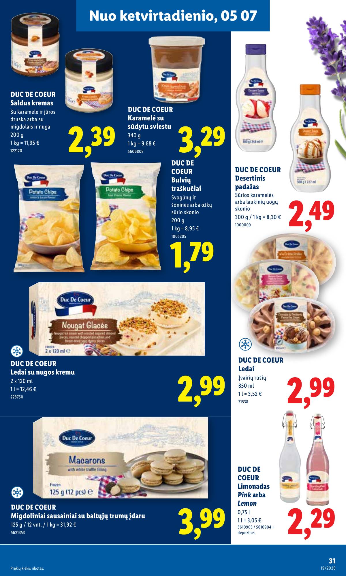 Lidl - LIDL SAVAITĖS Maisto prekių akcijų leidinys 31 puslapis