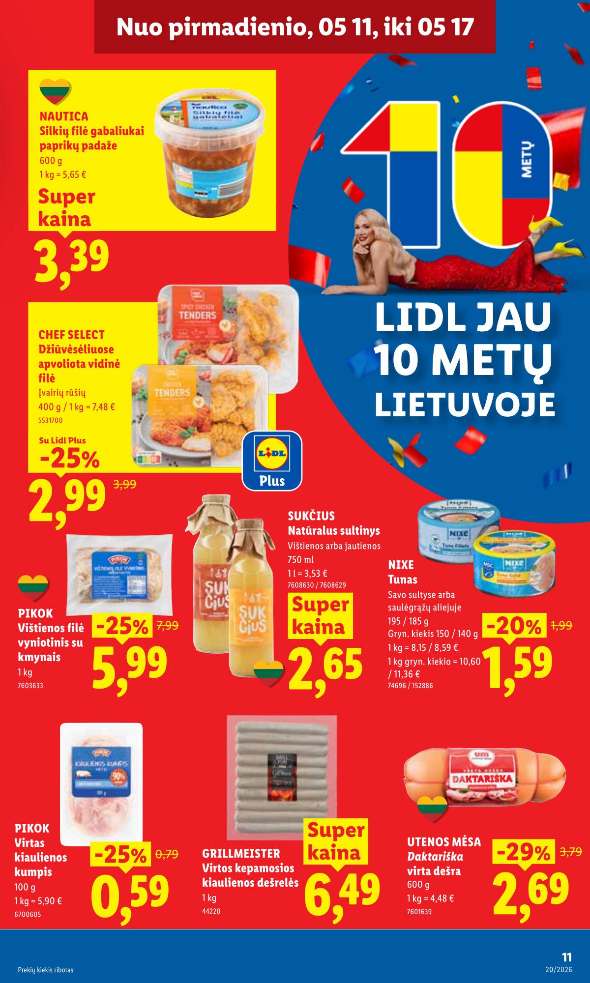 Lidl - LIDL SAVAITĖS Maisto prekių akcijų leidinys 11 puslapis