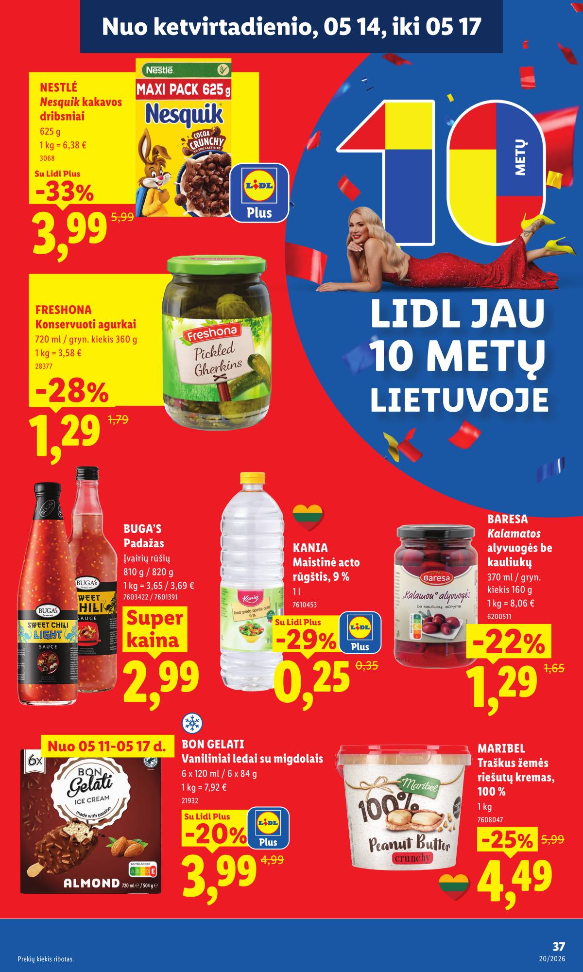 Lidl - LIDL SAVAITĖS Maisto prekių akcijų leidinys 39 puslapis