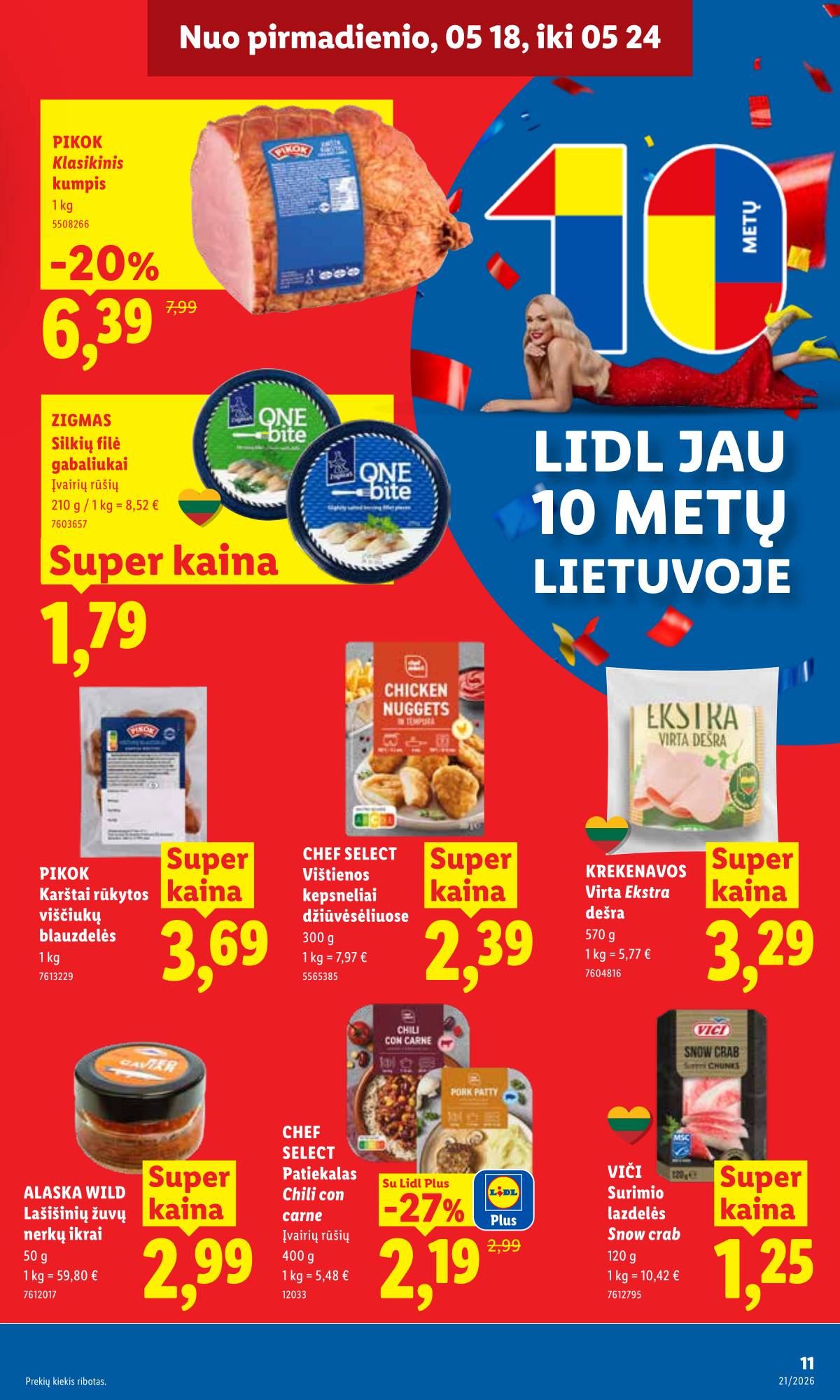 Lidl - LIDL SAVAITĖS Maisto prekių akcijų leidinys 11 puslapis