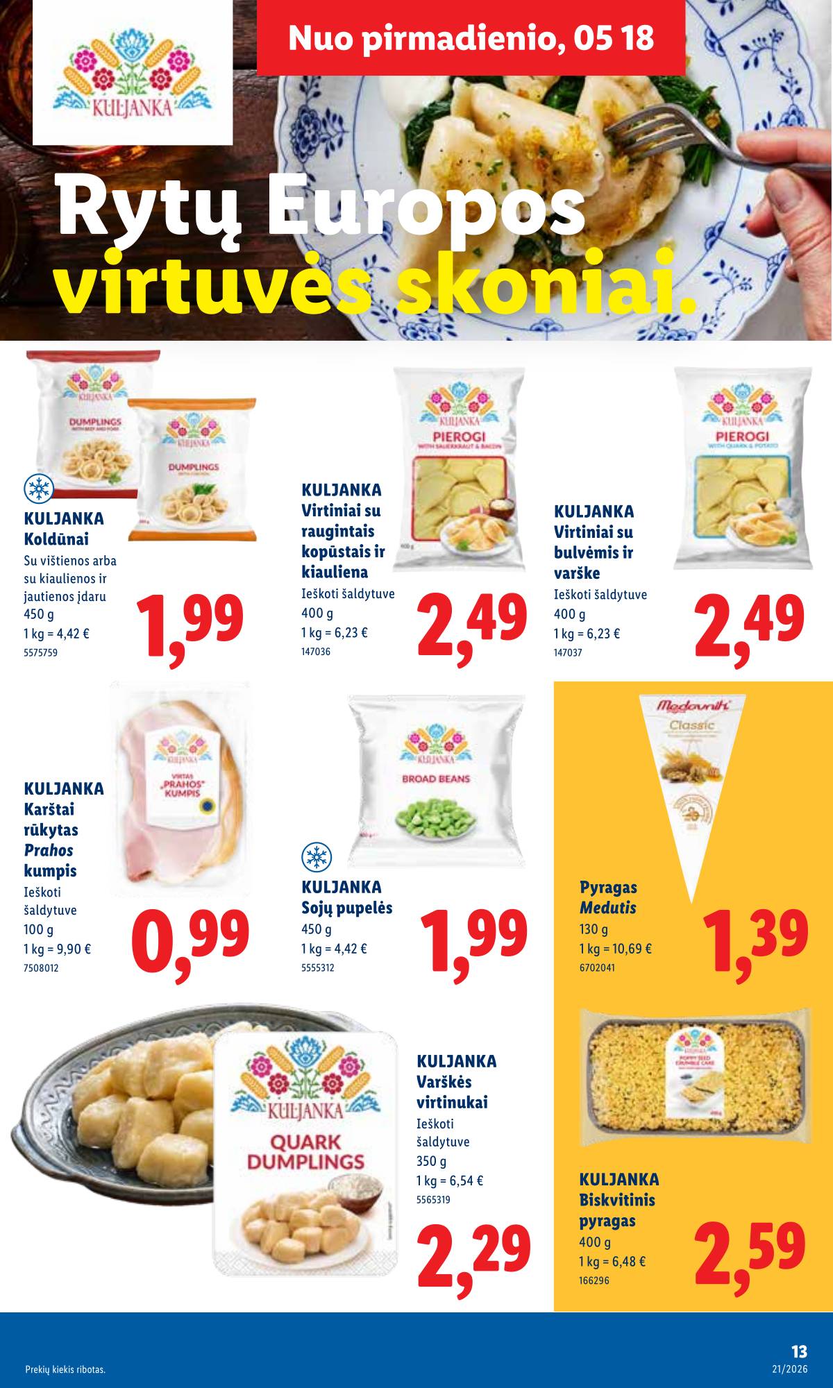 Lidl - LIDL SAVAITĖS Maisto prekių akcijų leidinys 13 puslapis