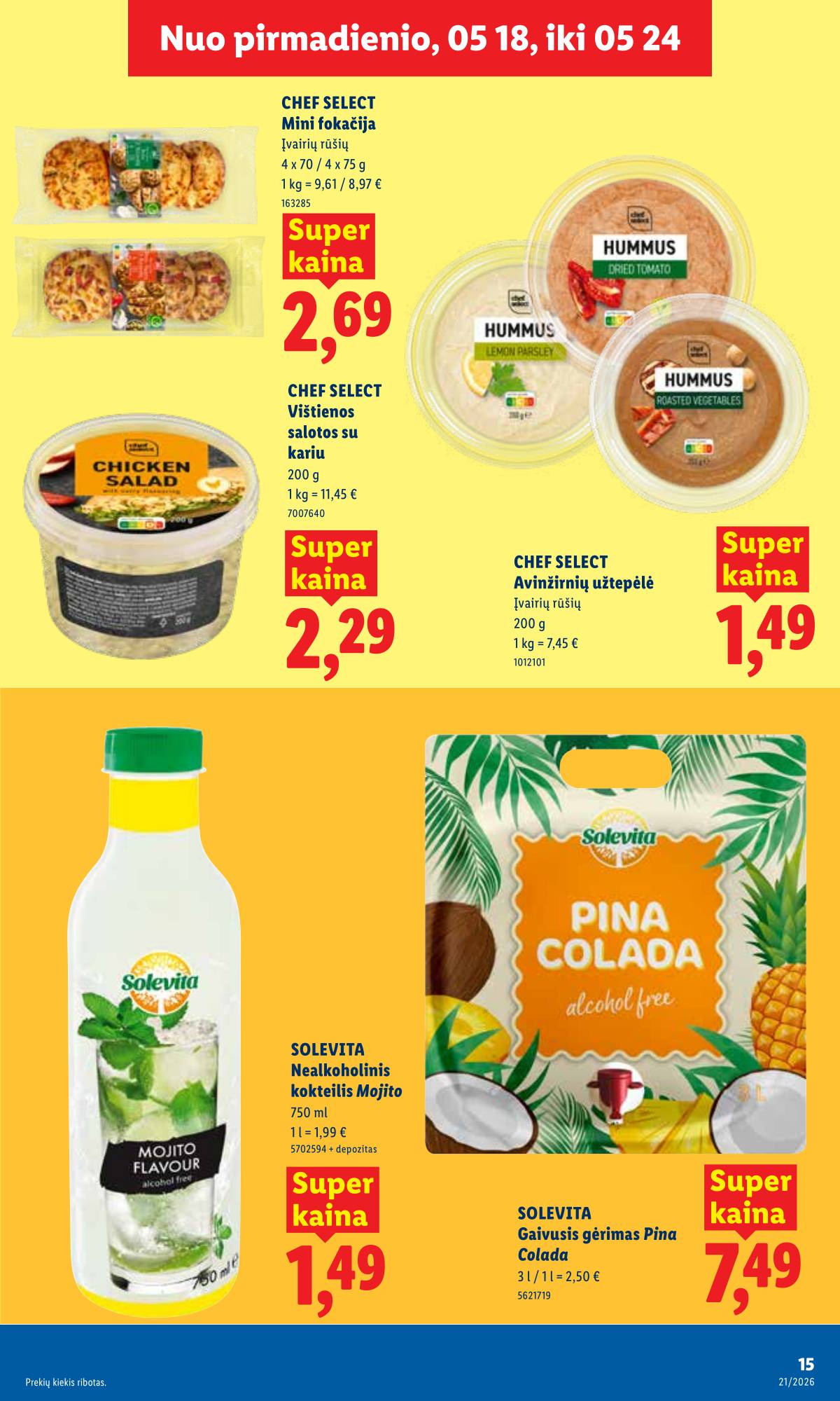 Lidl - LIDL SAVAITĖS Maisto prekių akcijų leidinys 15 puslapis
