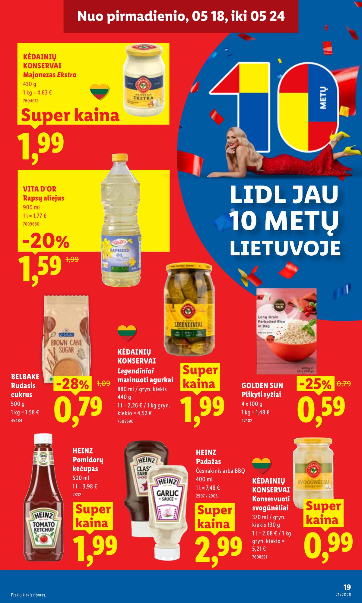 Lidl - LIDL SAVAITĖS Maisto prekių akcijų leidinys 19 puslapis