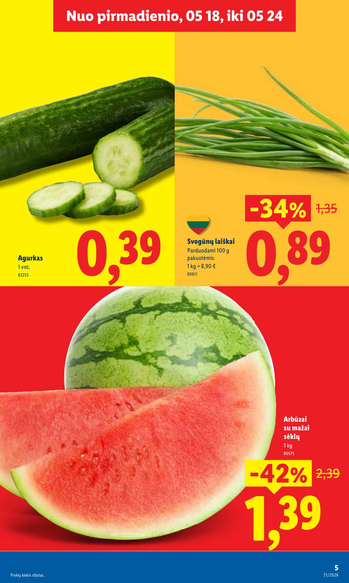 Lidl - LIDL SAVAITĖS Maisto prekių akcijų leidinys 5 puslapis