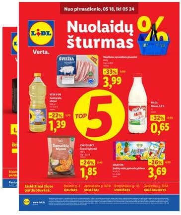 Lidl - Keturiose LIDL parduotuvėse! 2026-05-18 – 2026-05-24