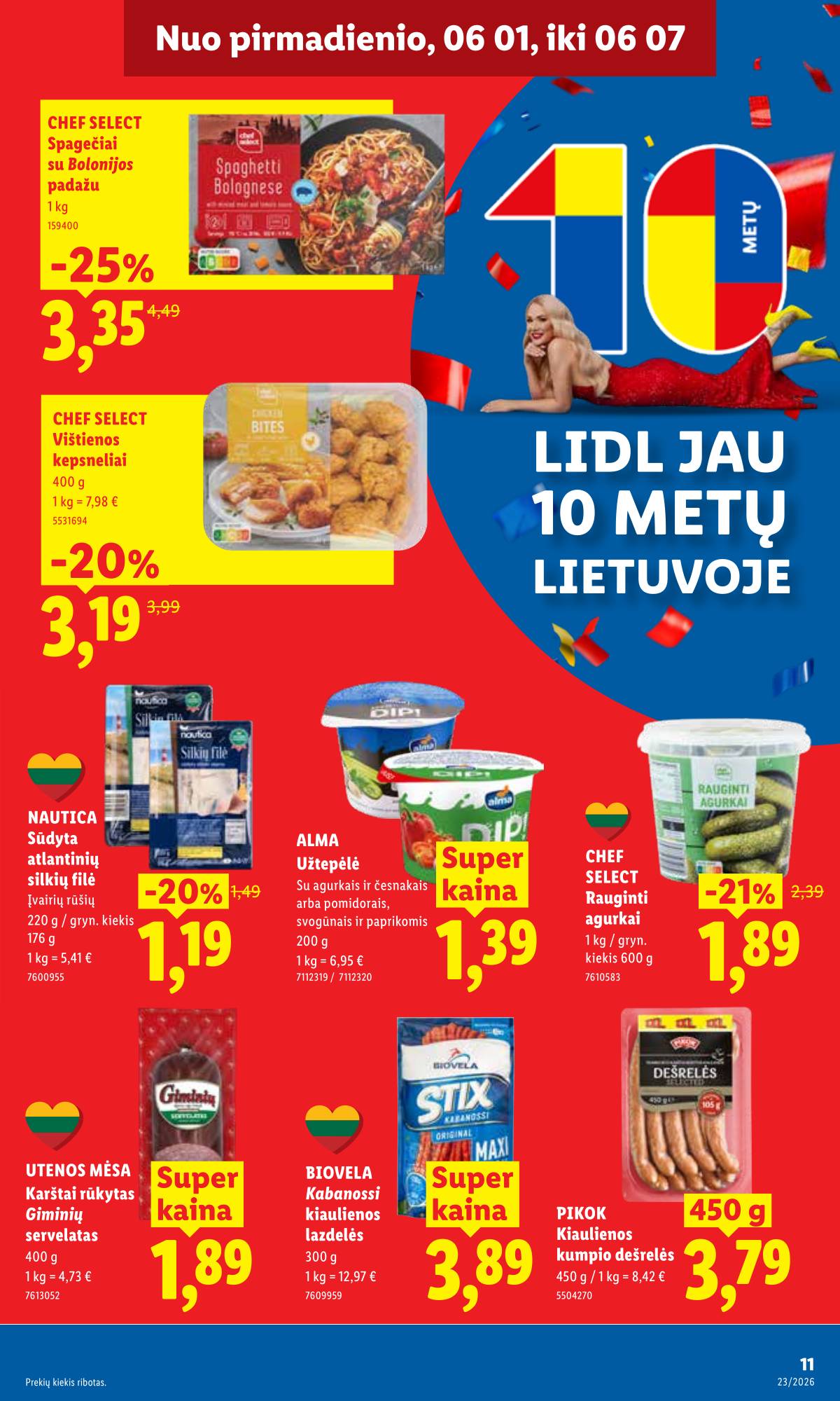 Lidl - LIDL SAVAITĖS Maisto prekių akcijų leidinys 11 puslapis