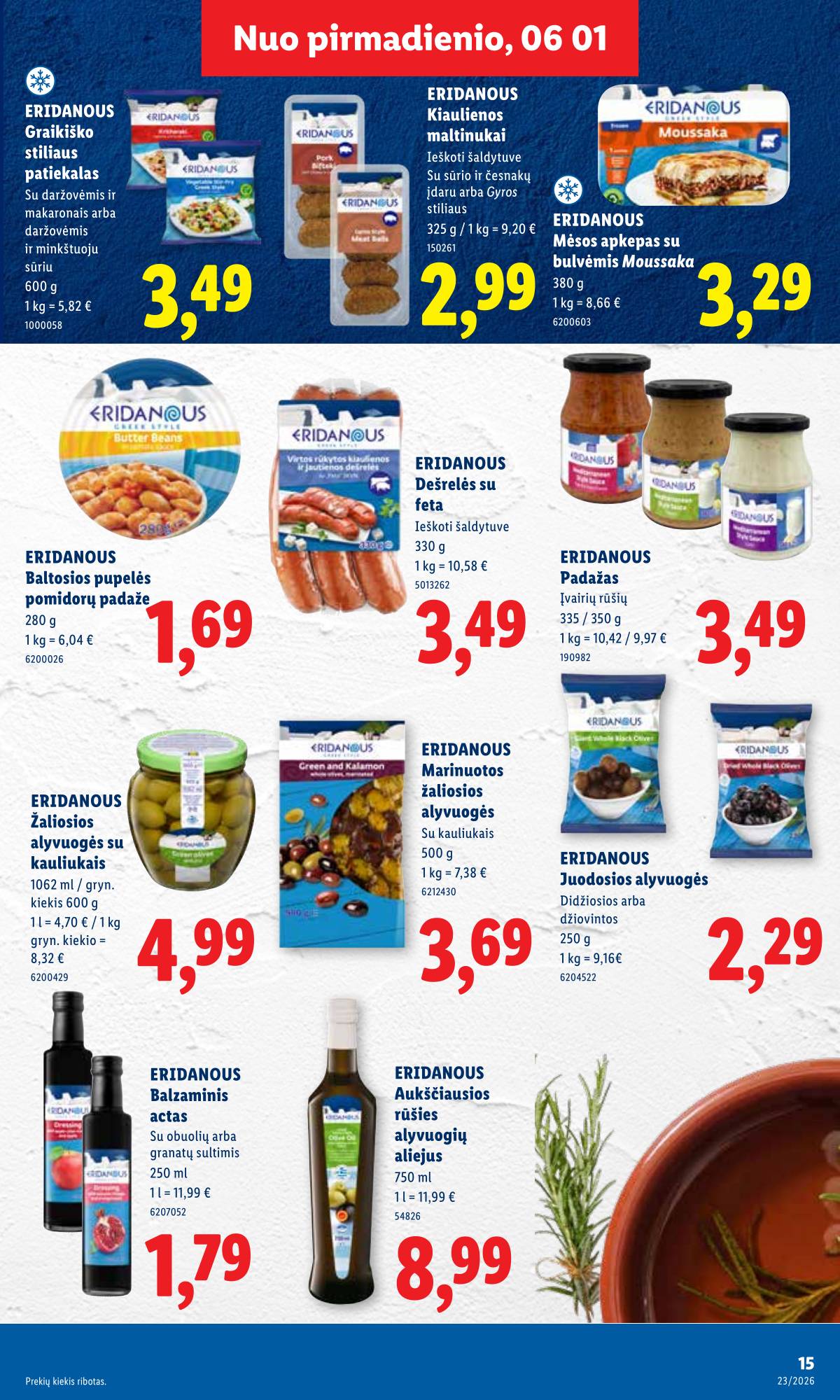Lidl - LIDL SAVAITĖS Maisto prekių akcijų leidinys 15 puslapis