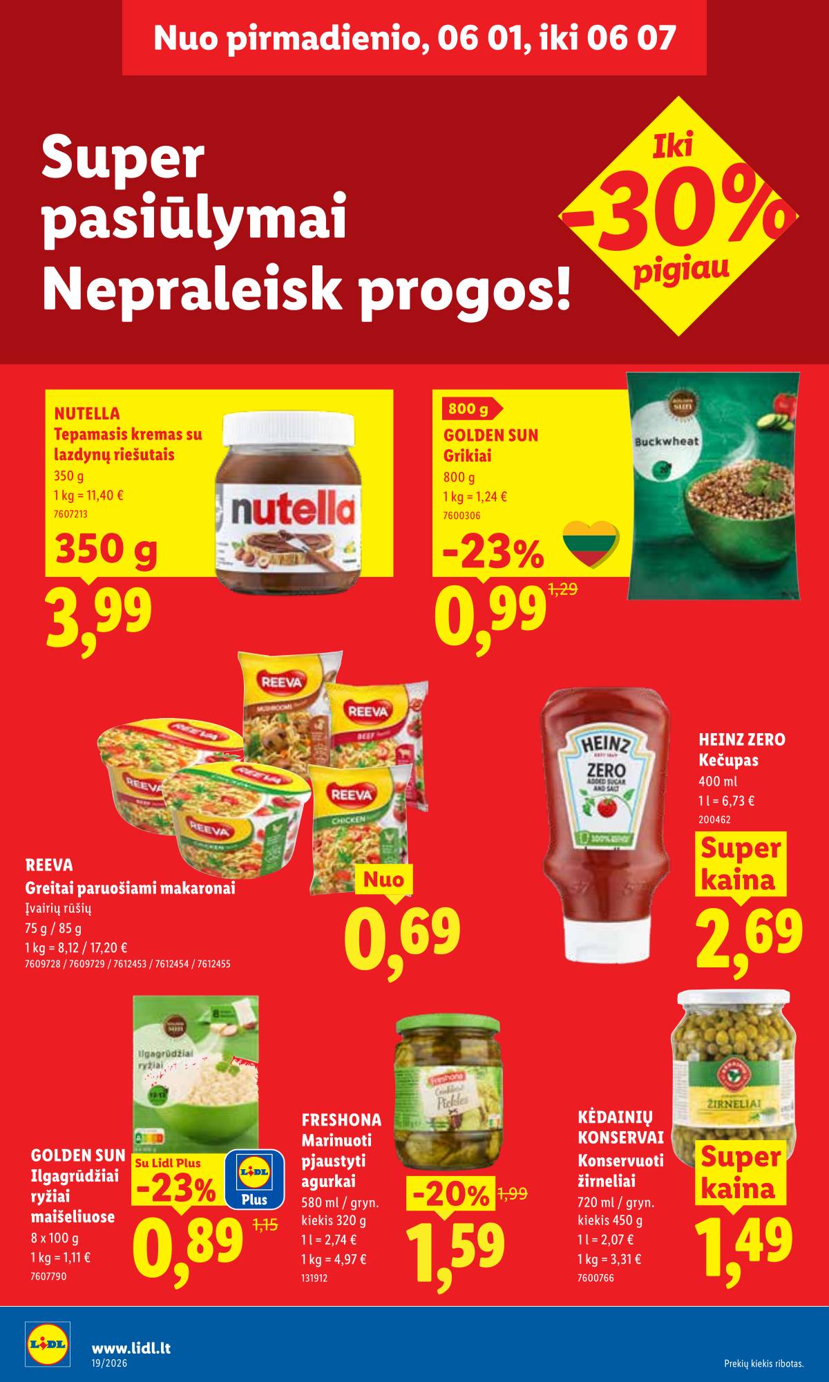 Lidl - LIDL SAVAITĖS Maisto prekių akcijų leidinys 18 puslapis