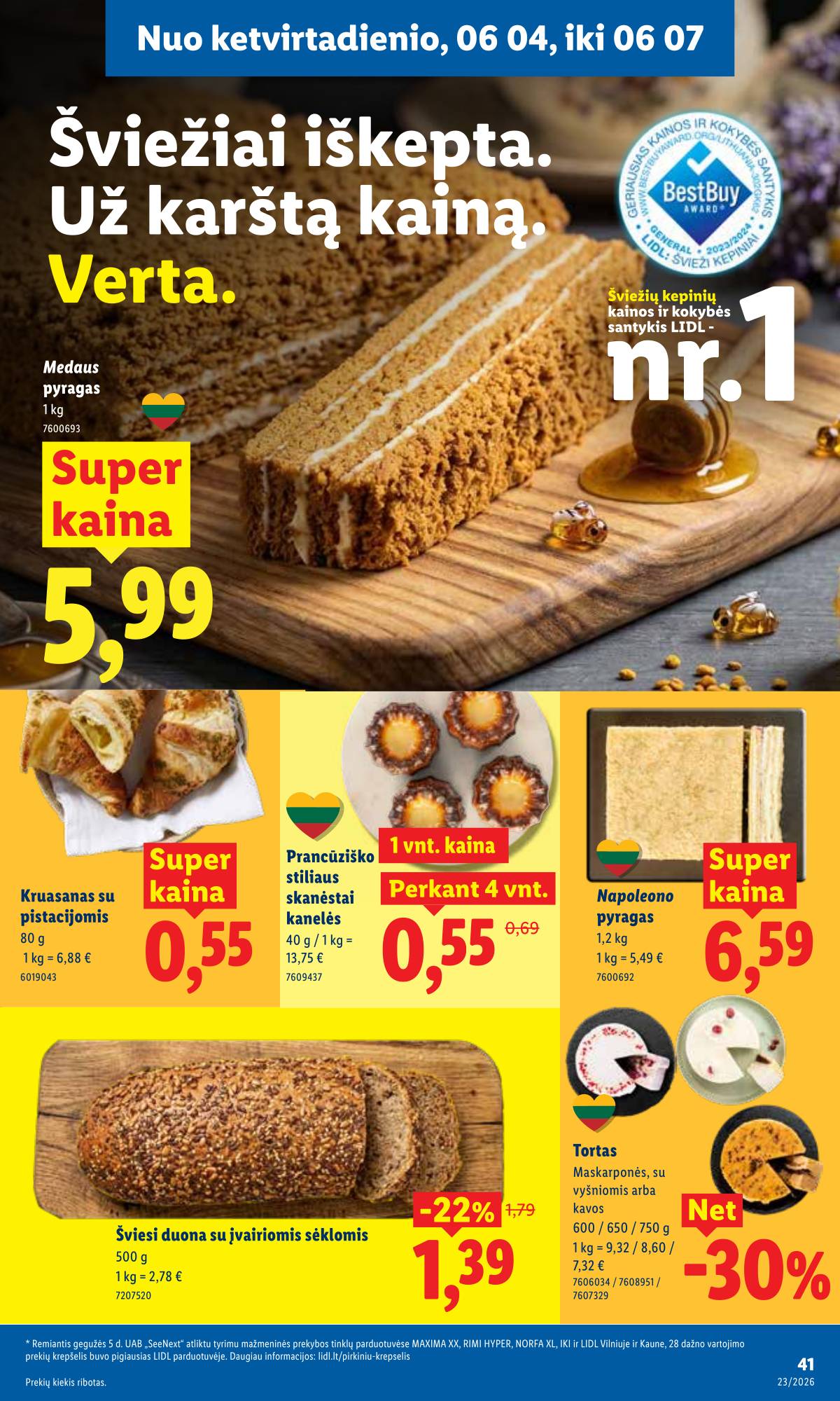 Lidl - LIDL SAVAITĖS Maisto prekių akcijų leidinys 41 puslapis