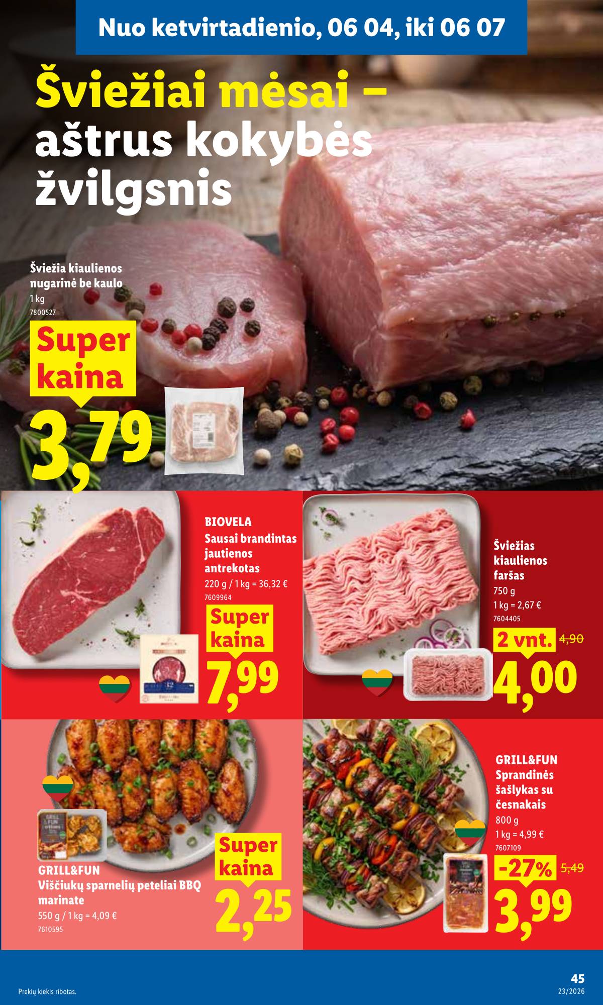 Lidl - LIDL SAVAITĖS Maisto prekių akcijų leidinys 45 puslapis