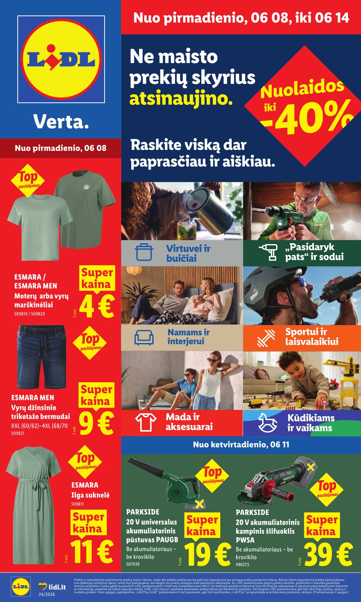 Lidl - LIDL Ne maisto prekių akcijų leidinys 1 puslapis