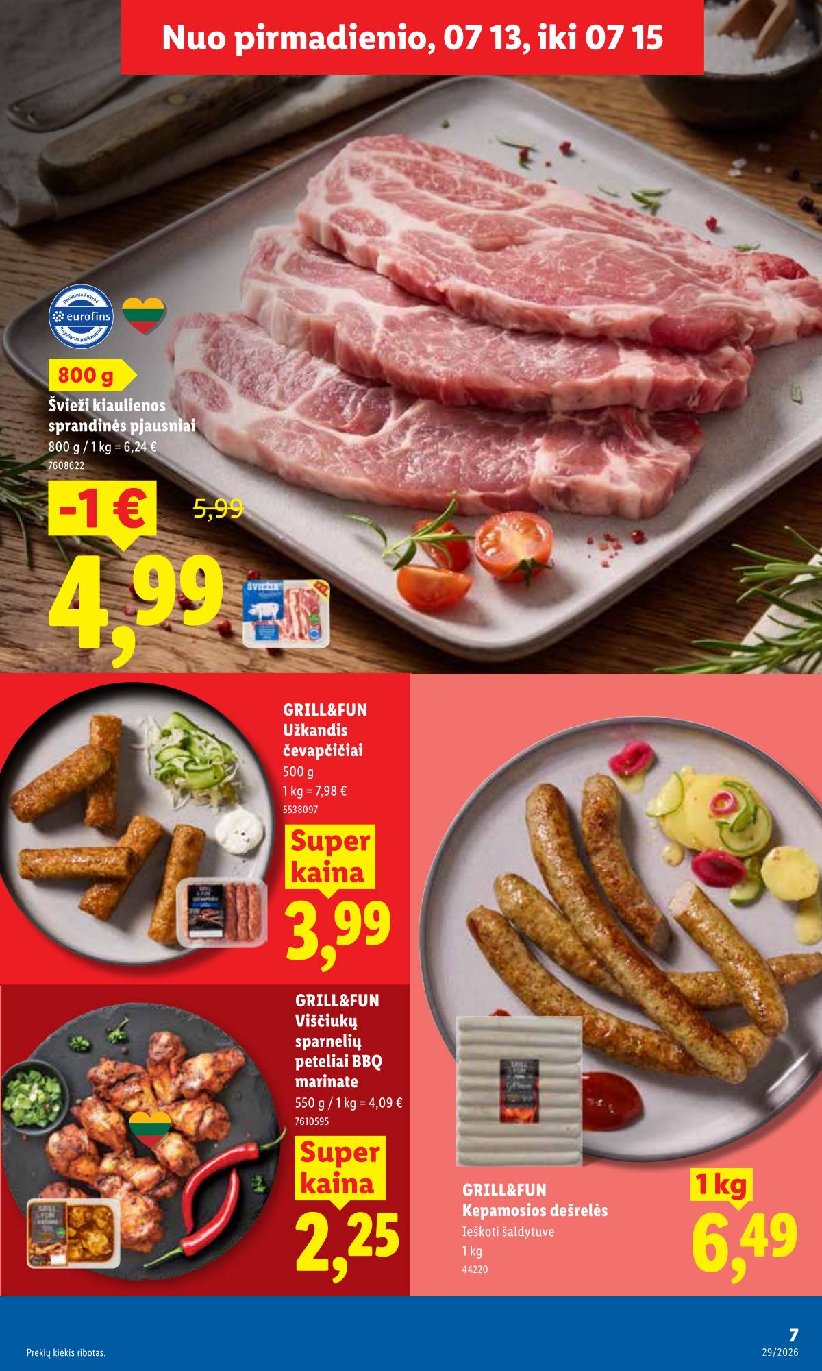 Lidl - LIDL SAVAITĖS Maisto prekių akcijų leidinys 7 puslapis