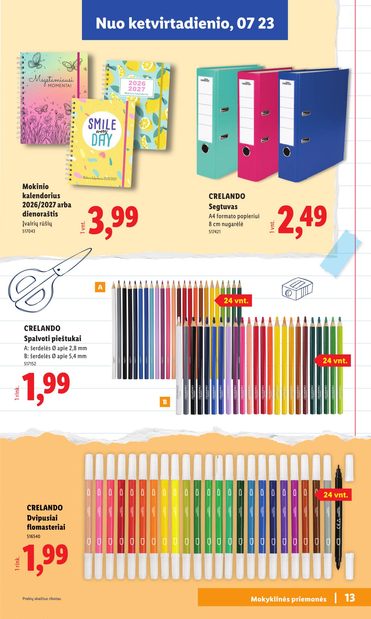 Lidl - Mokyklos prekių katalogas 2026 13 puslapis