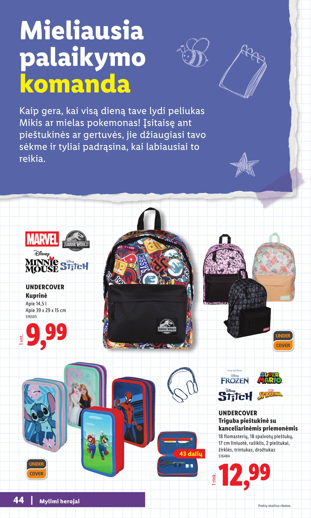 Lidl - Mokyklos prekių katalogas 2026 44 puslapis