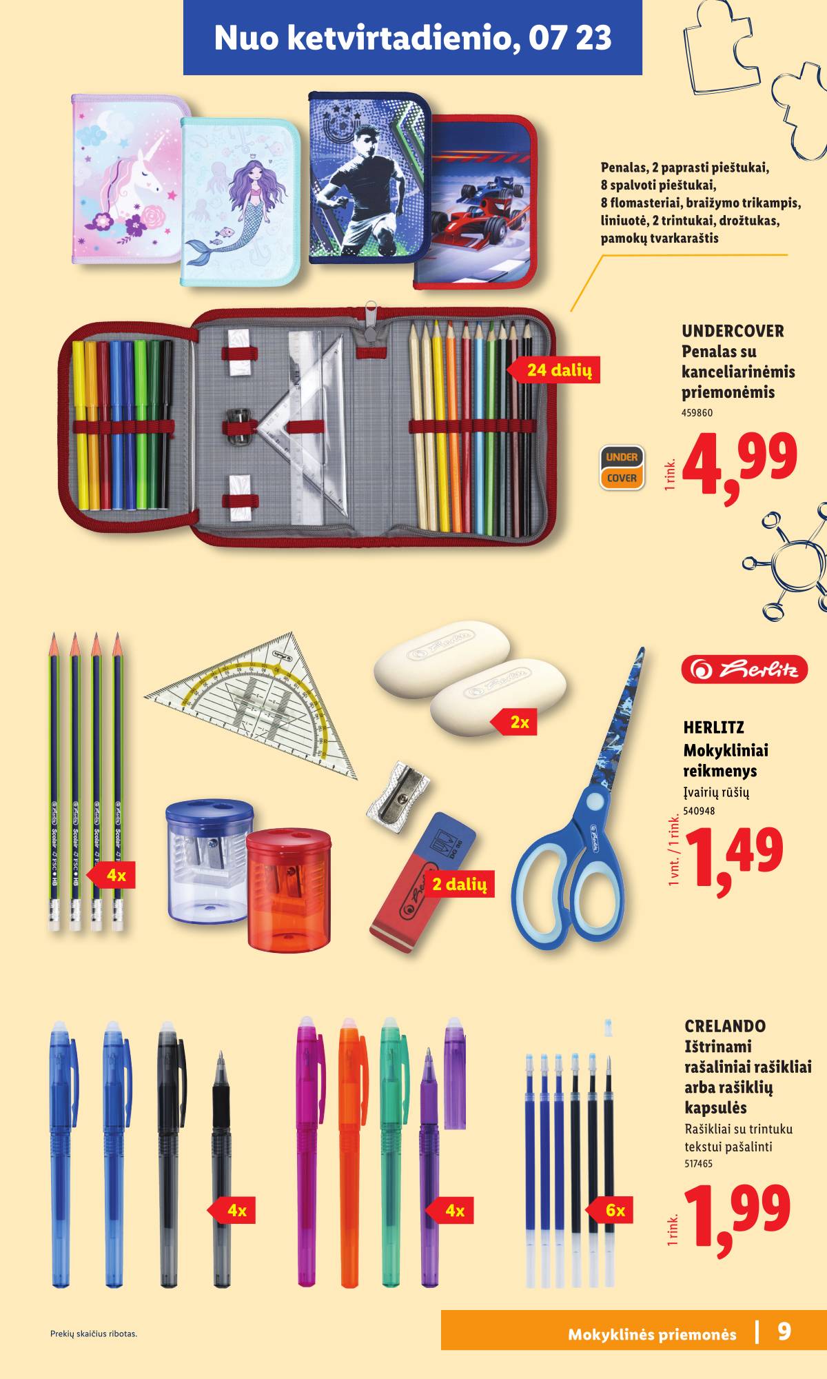 Lidl - Mokyklos prekių katalogas 2026 9 puslapis