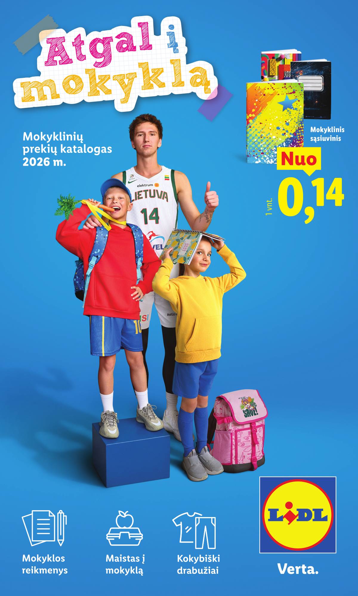 Lidl - Mokyklos prekių katalogas 2026 1 puslapis